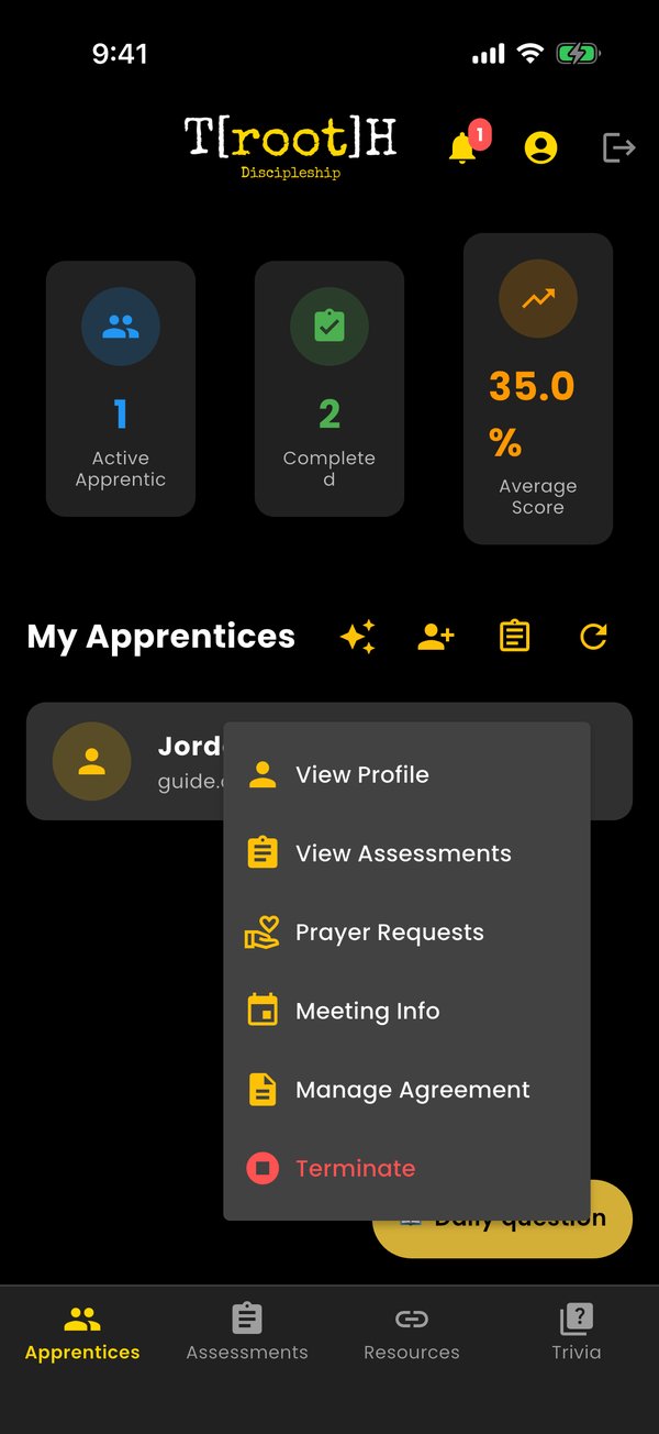 Apprentice menu