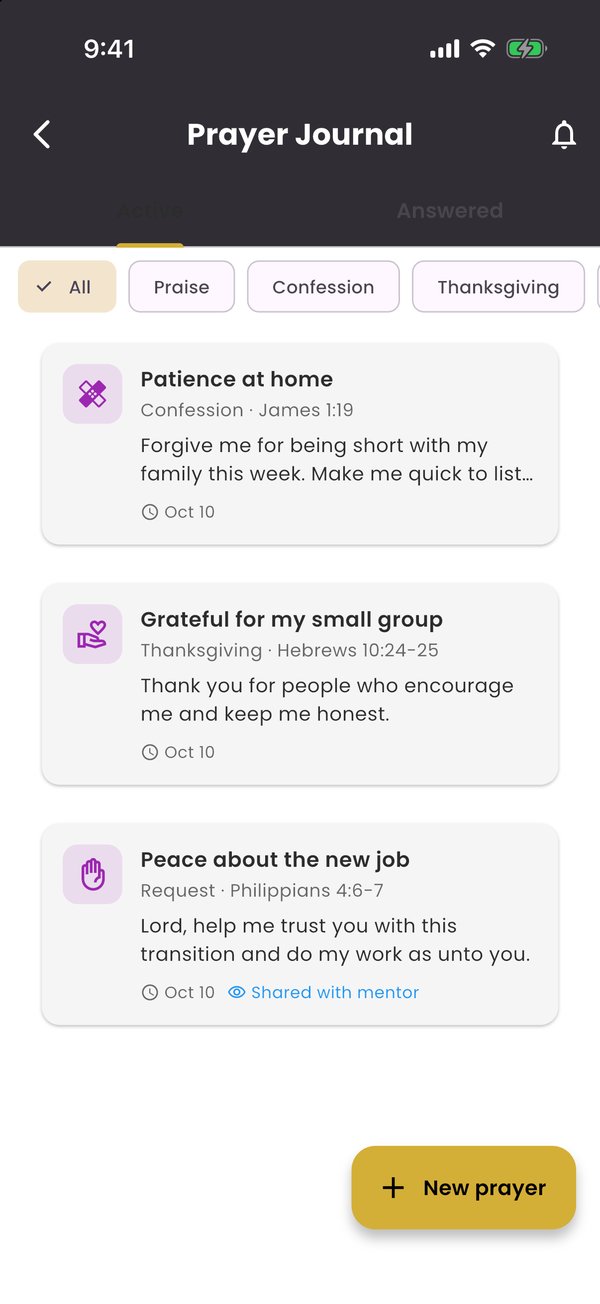 Prayer journal